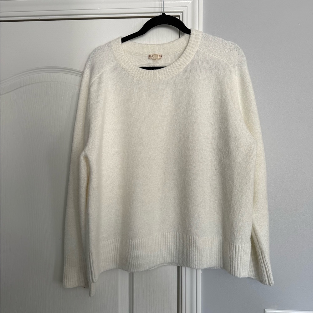 White Hem & Thread Sweater